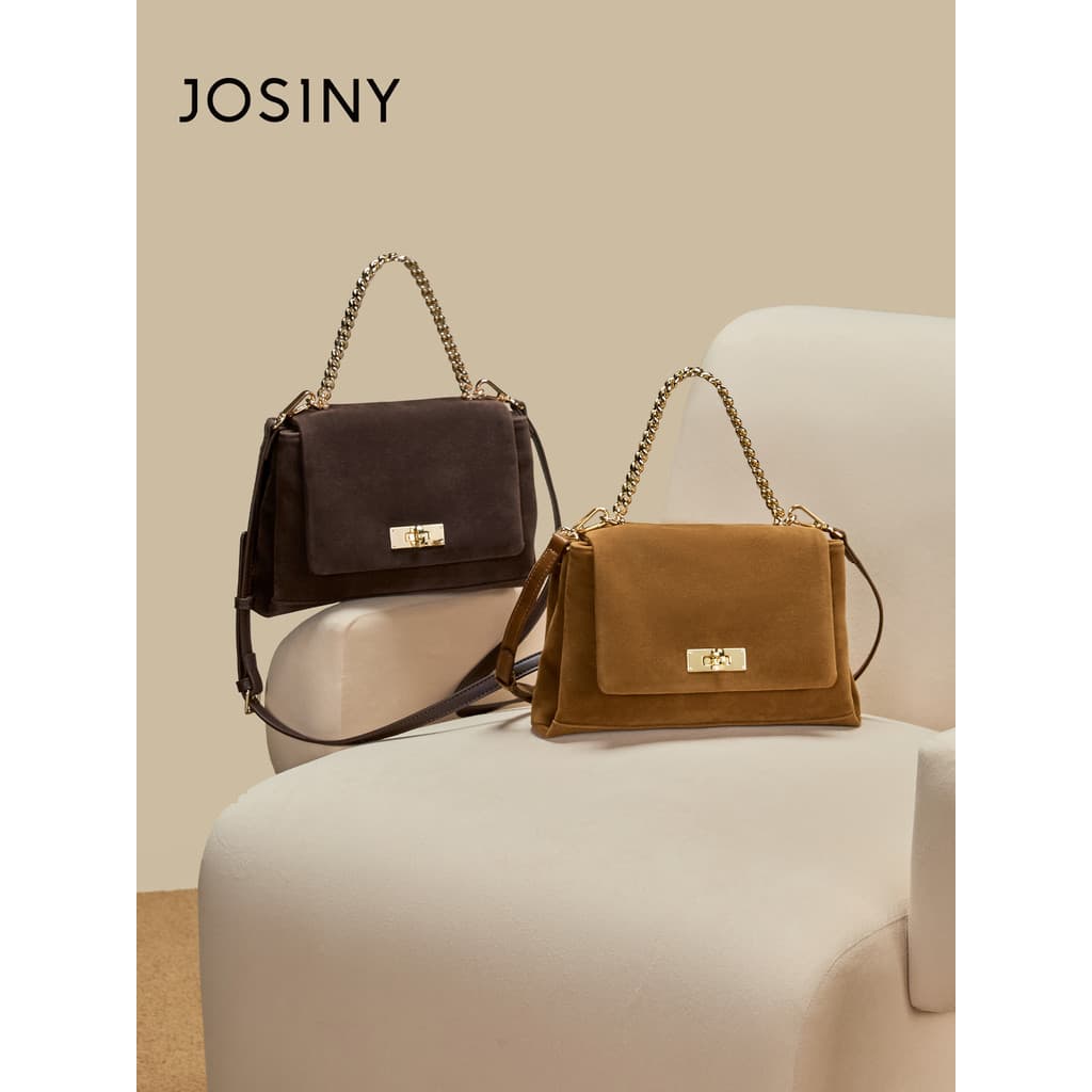 Zhuosini bolsa feminina corrente axilas novo estilo elegante All-Match bolsa mensageiro de um ombro camurça Com