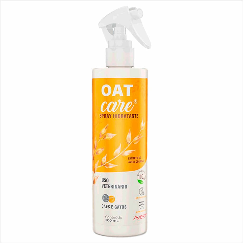 Oat Care Spray Hidratante Avert 200ml Caes E Gatos Pele Sensivel Suave