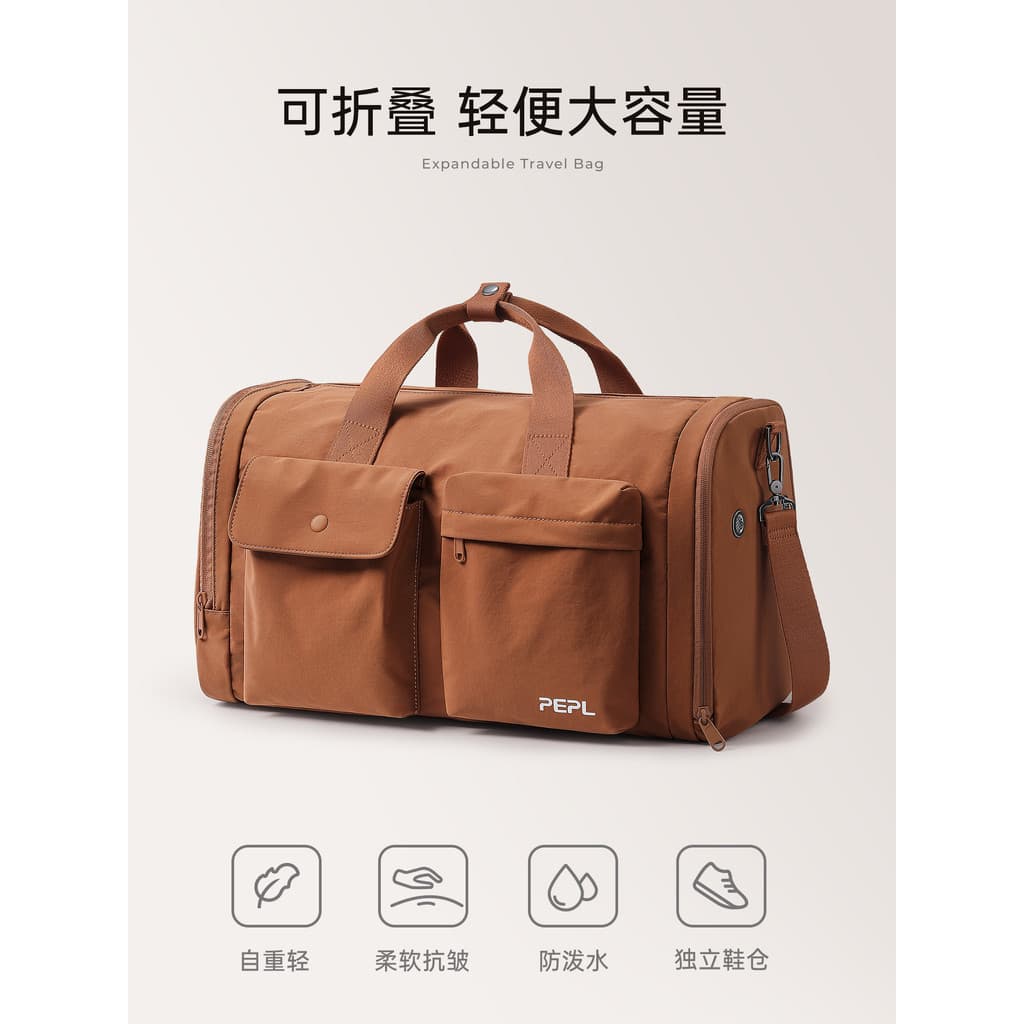 Bolsa de viagem dobrável de grande capacidade, bolsa de armazenamento leve, de lazer para mulheres, bolsa de viage