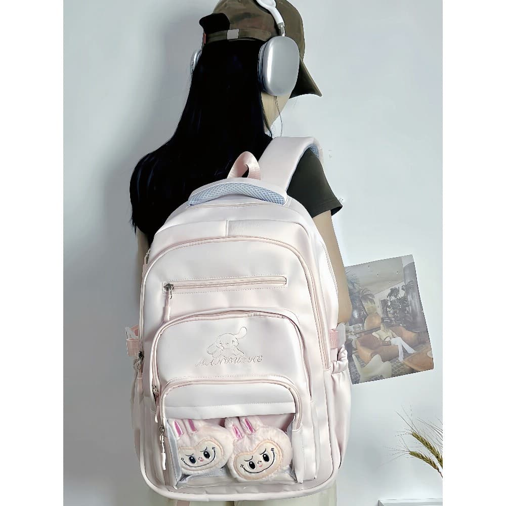 Mochila escolar francesa feminina, estudantes do ensino médio, mochila moderna de alto valor, mochila fofa de grande cap