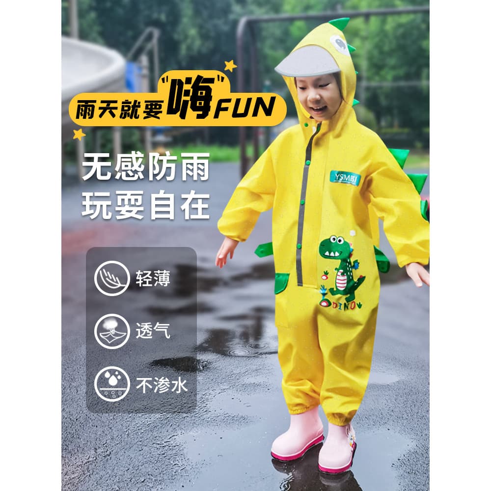 Crianças capa de chuva meninas crianças bebê corpo inteiro à prova dwaterproof água capa de chuva de uma peça jardim de