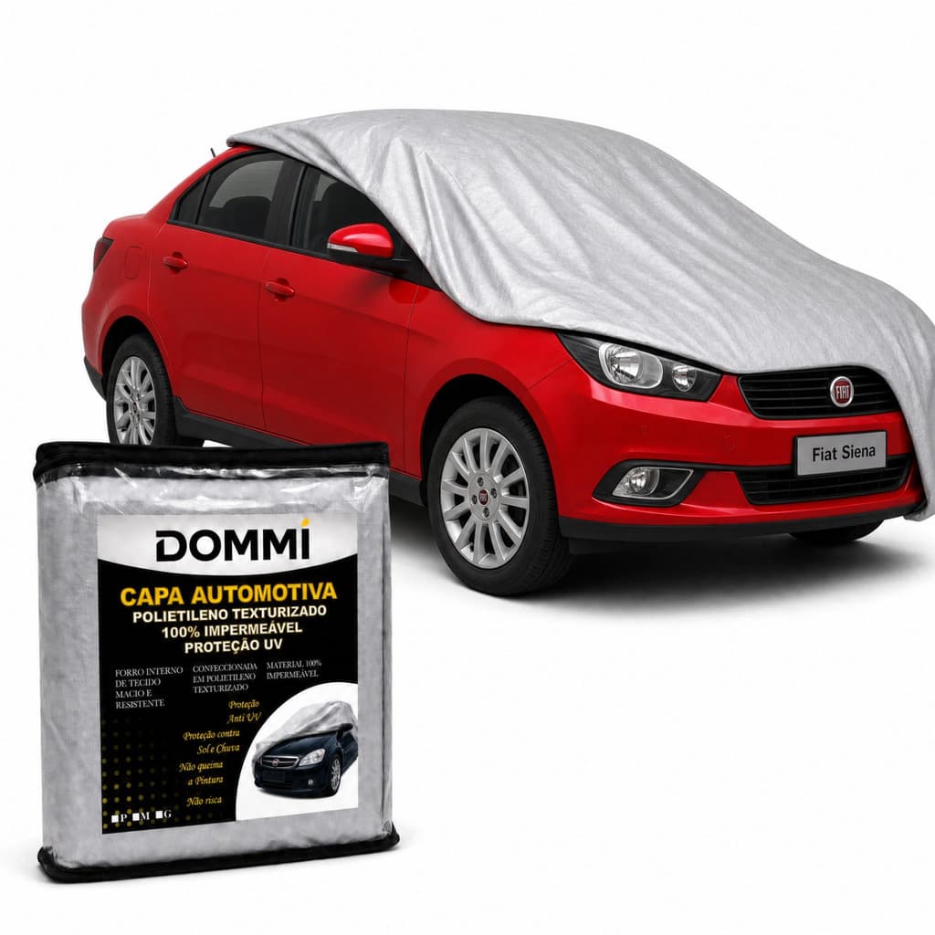 Capa De Cobrir Carro Fiat Siena 2007 a 2016 Forrada 100% Impermeável Proteção Automotiva Sol e Chuva