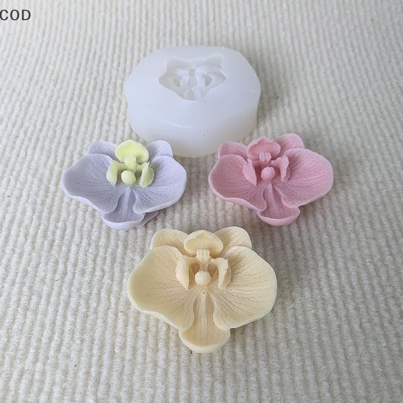 [QYA] Simulação 3D Orquídea Molde De Silicone Cozinha Ferramenta De Cozimento Rosa Flor Phalaenopsis Fondant Chocolate G