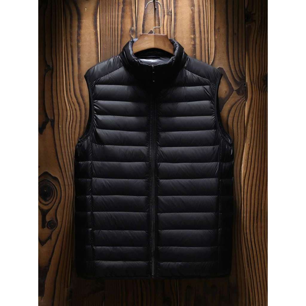 Colete de algodão leve outono inverno colete masculino gola tamanho grande jaqueta Casual colete térmico esportes All-Ma