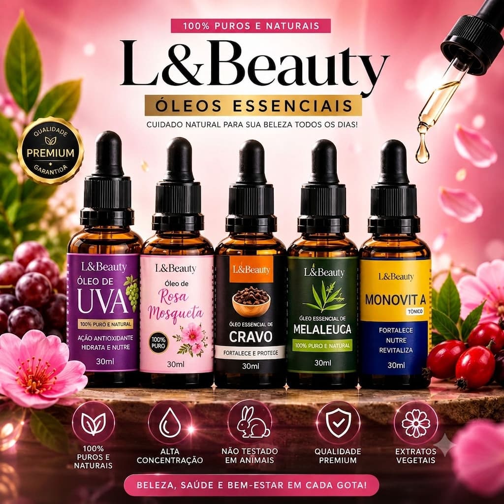 Monovit A 30ml Rosa Mosqueta Melaleuca Óleo de Uva Óleo de Cravo 100% Puro Facial Capilar Corporal