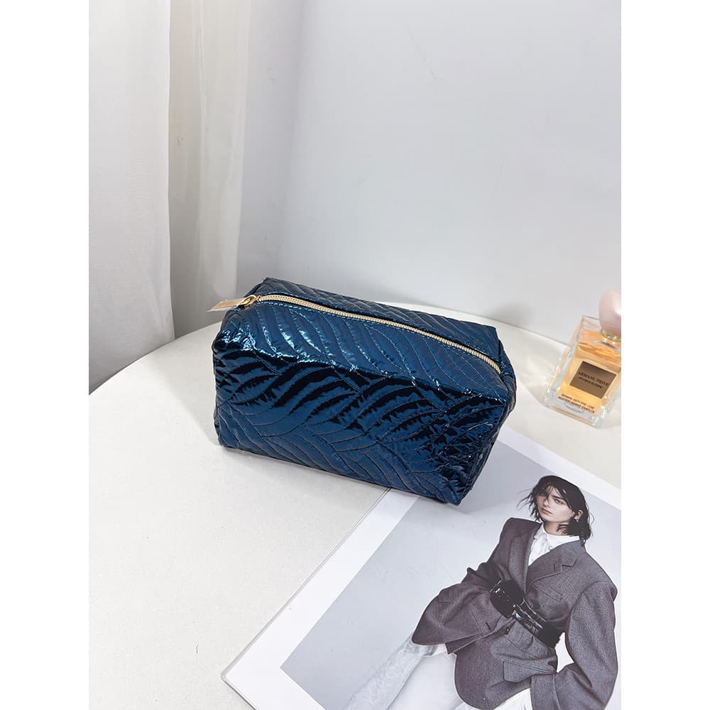 Comércio exterior High-End luz luxo brilhante losango acolchoado saco cosmético portátil saco de armazenamento de viagem
