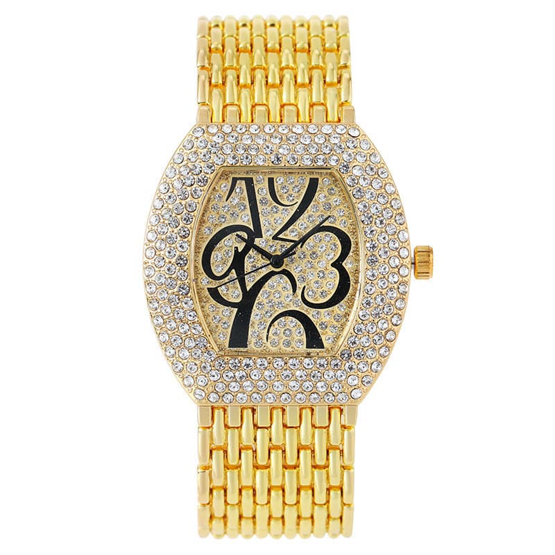 Moda de venda quente cravejado de diamantes Gypsophila Digital senhoras relógio feminino pulseira relógio de quartzo fem