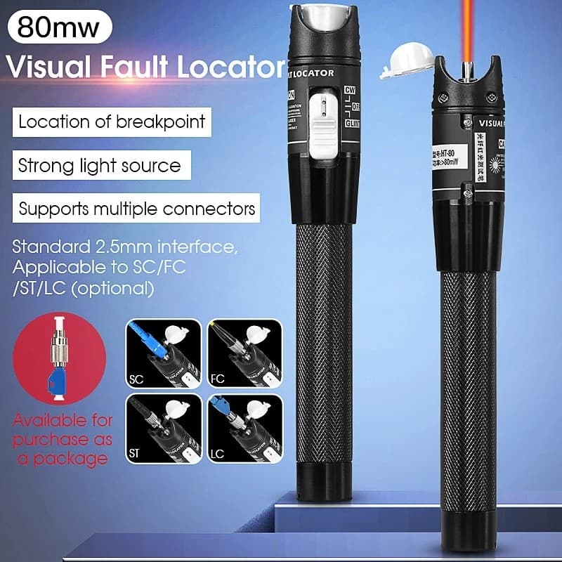 COMPTYCO FTTH 30MW-80MW (Opcional) Localizador Visual De Falhas Testador De Cabo De Fibra Óptica Detector Ferramenta De