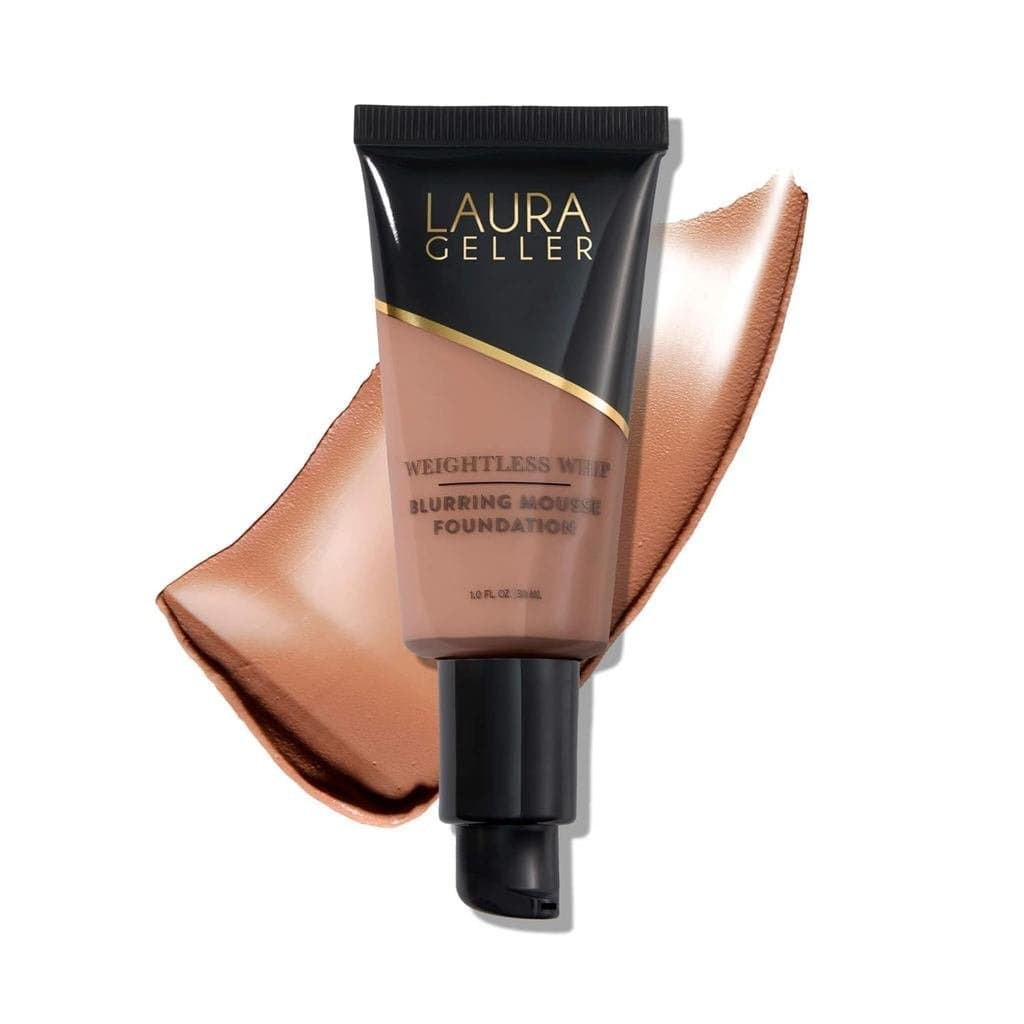LAURA GELLER NEW YORK Weightless Whip Mousse Foundation - Tan - Base de Maquiagem Leve com Efeito Difusor, Cobertura Mod