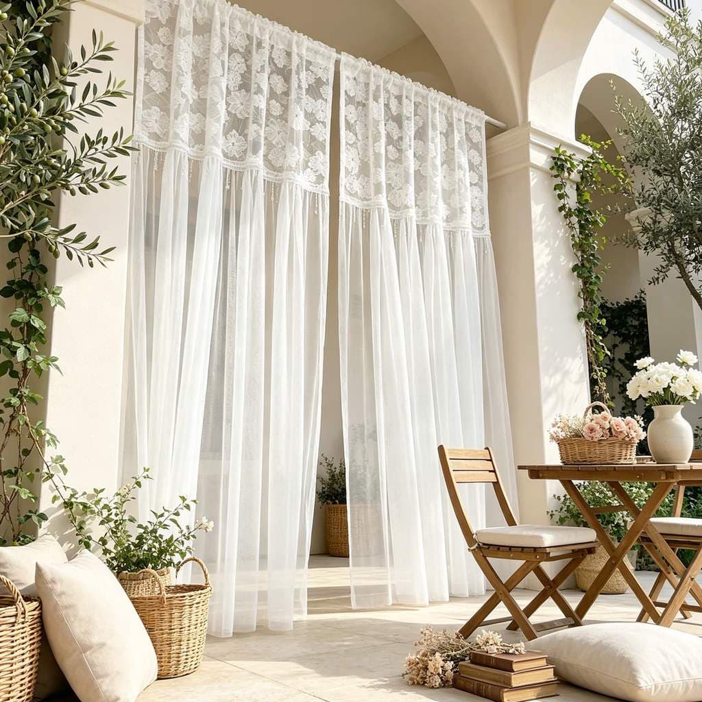Cortina Transparente Branca Romântica Francesa Para Sala De Estar Cortinas De Tule Floral Bolso Com Haste Luxo Beading F