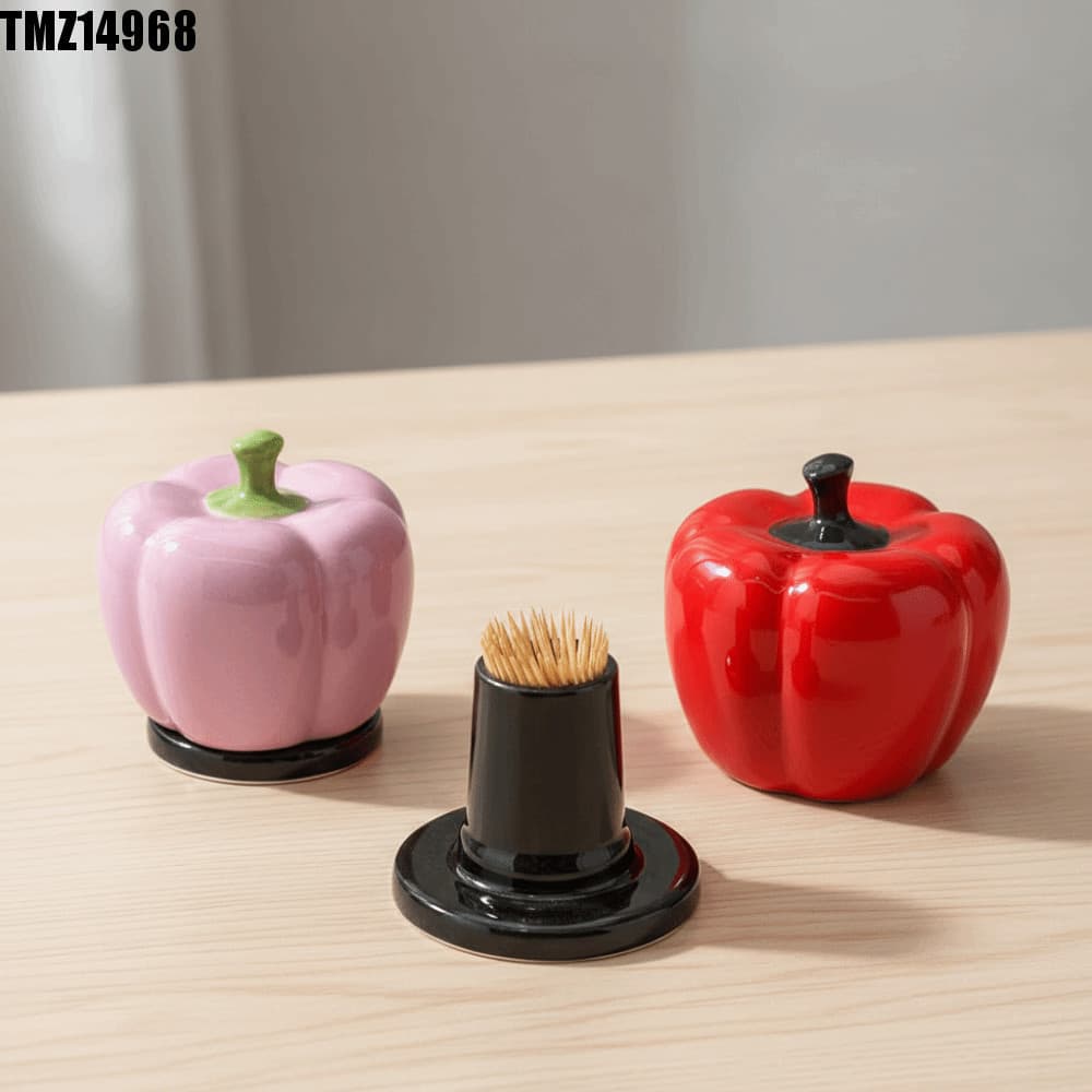 Caixa De Palito De Pimenta Com Lanterna TMZ14968 , Estojo Em Formatos Vegetais , Cerâmica