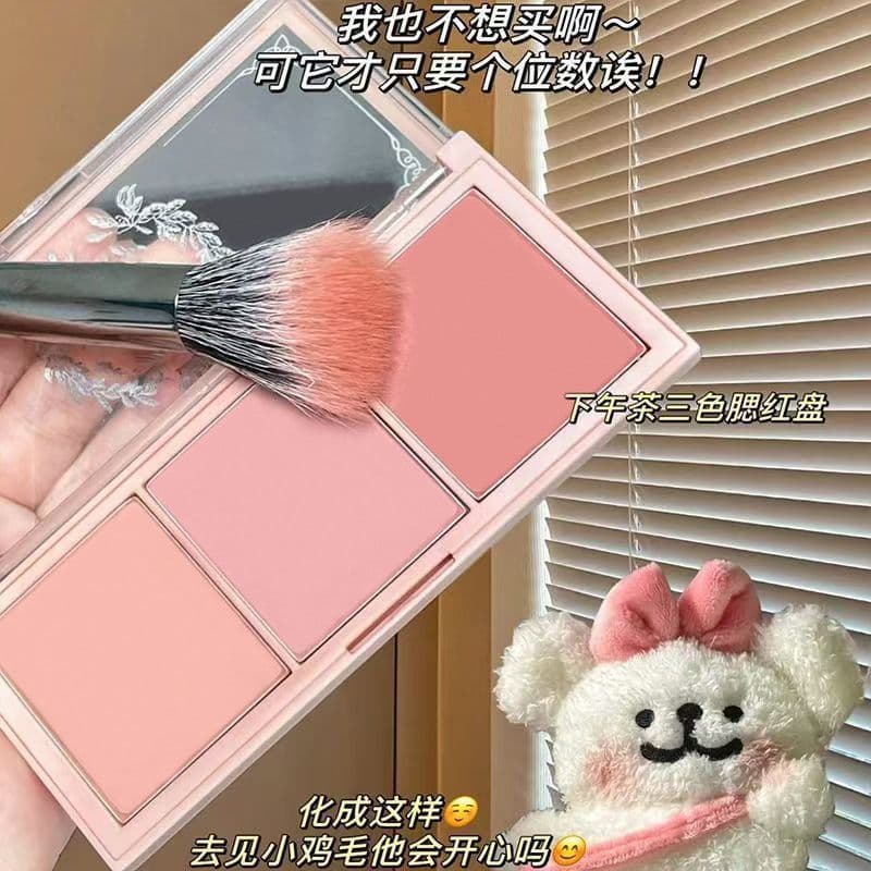 Cheng Shi eucalipto recomendado paleta de Blush de três cores combinação multicolorida puro Natural sobrenatural estudan