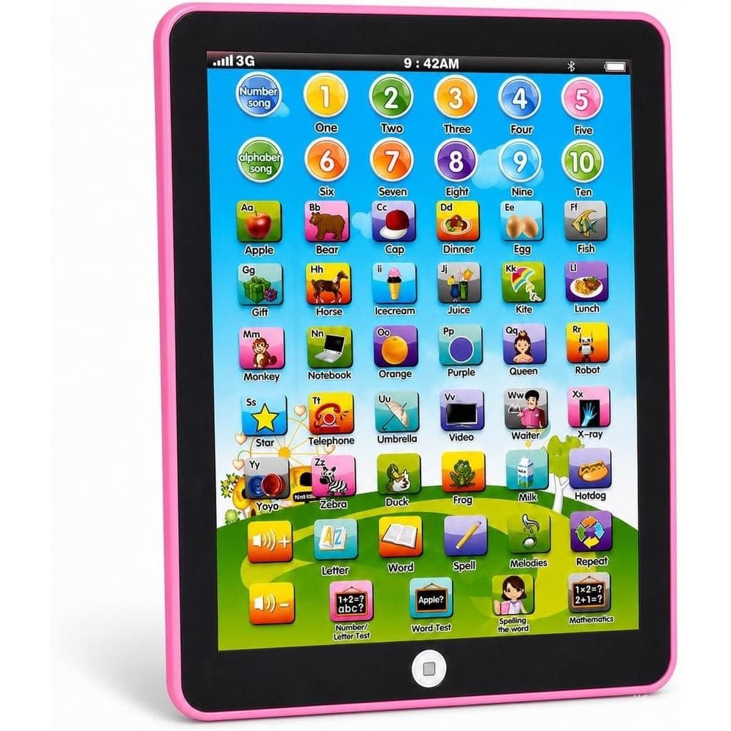 Tablet De Aprendizagem Infantil Para Idades De 1 A 3 Anos , Números ABC Sem Tela , Palavras , Bloco Musical , Brinquedo