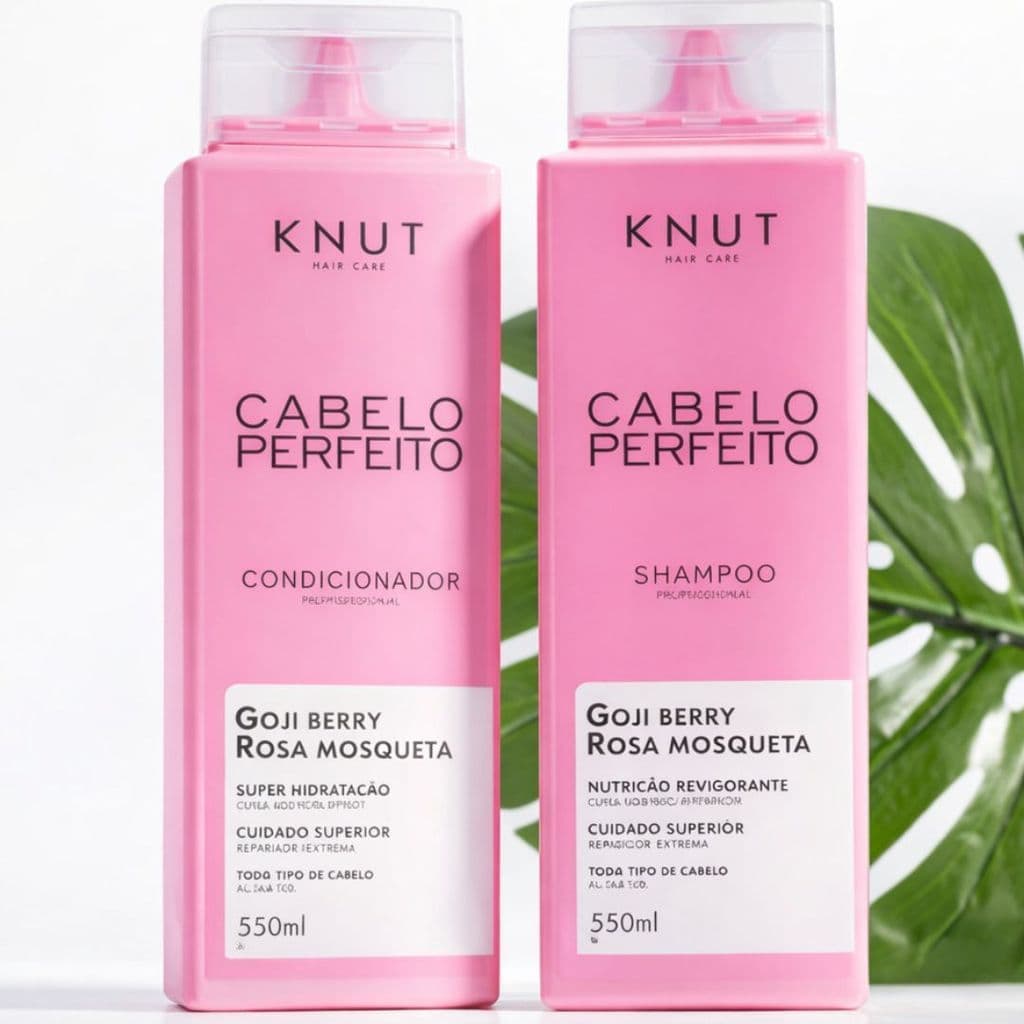 Kit Cabelo Perfeito KNUT (Shampoo 750ml + Condicionador 550ml) - Fórmula Exclusiva