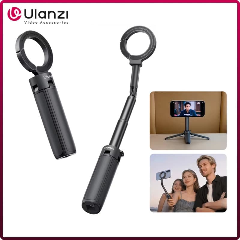 Ulanzi MT71 2 Em 1 Magnético Mini Selfie Vara Tripé De Mesa Para Iphone 17 16 15 Pro Max Android 180 ° Ajustável Vlog