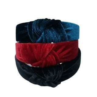 Tiara Nó Tecido Veludo Kit 3/2/1 Unidades Queridinhas das Blogueiras Tendências da Moda