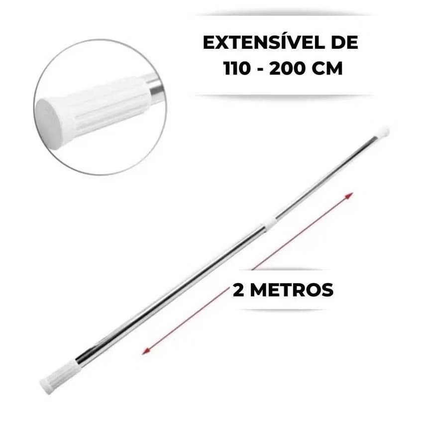 Varão Varal Extensível porta Cortina Para Banheiro Box bastão provador 70cm-1,2M/1,1M--2M