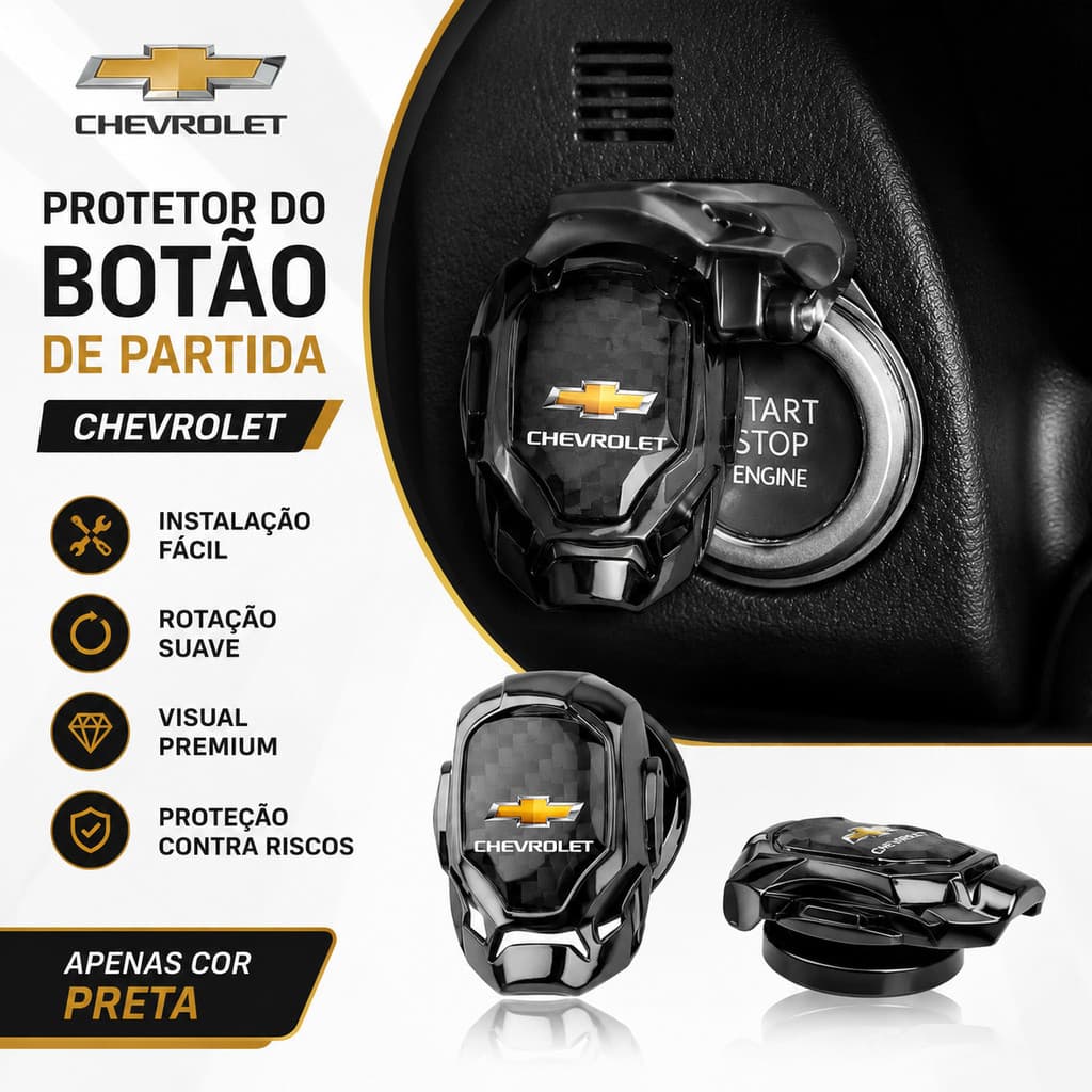 Premium Preto Botão De Parada De Partida Do Carro Capa Protetora Acessórios De Acabamento Interno Para Chevrolet Cruze O