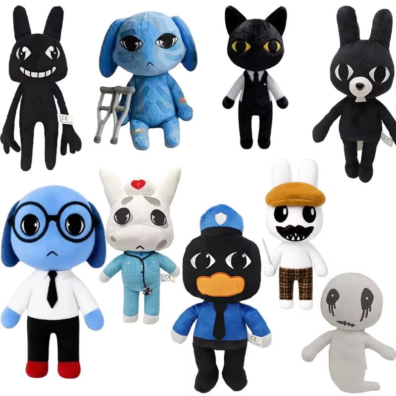 Novo estilo novo estilo novo Horror Animal Hospital cão azul pinguim coelho bonito boneca de pelúcia coleção jogo perifé