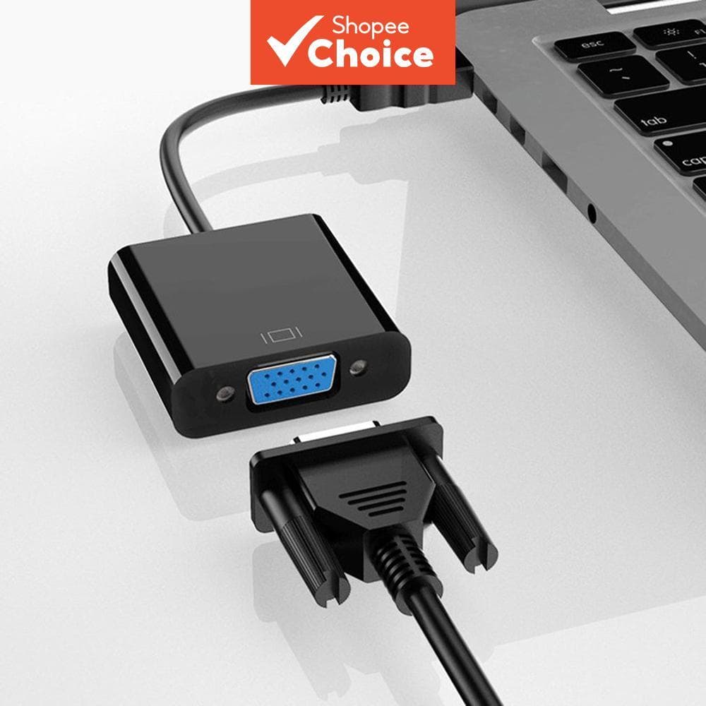 Adaptador HDMI 1080p 60Hz HDM para VGA, cabo conversor digital HDMI macho para VGA fêmea