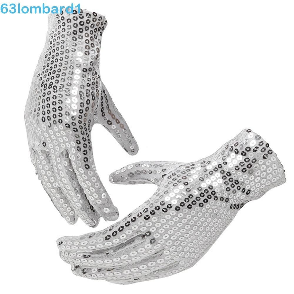 LOMBARD1 Luvas de Lantejoulas para Performance de Palco, Cosplay, Dança Coreana, Brilhantes 3841