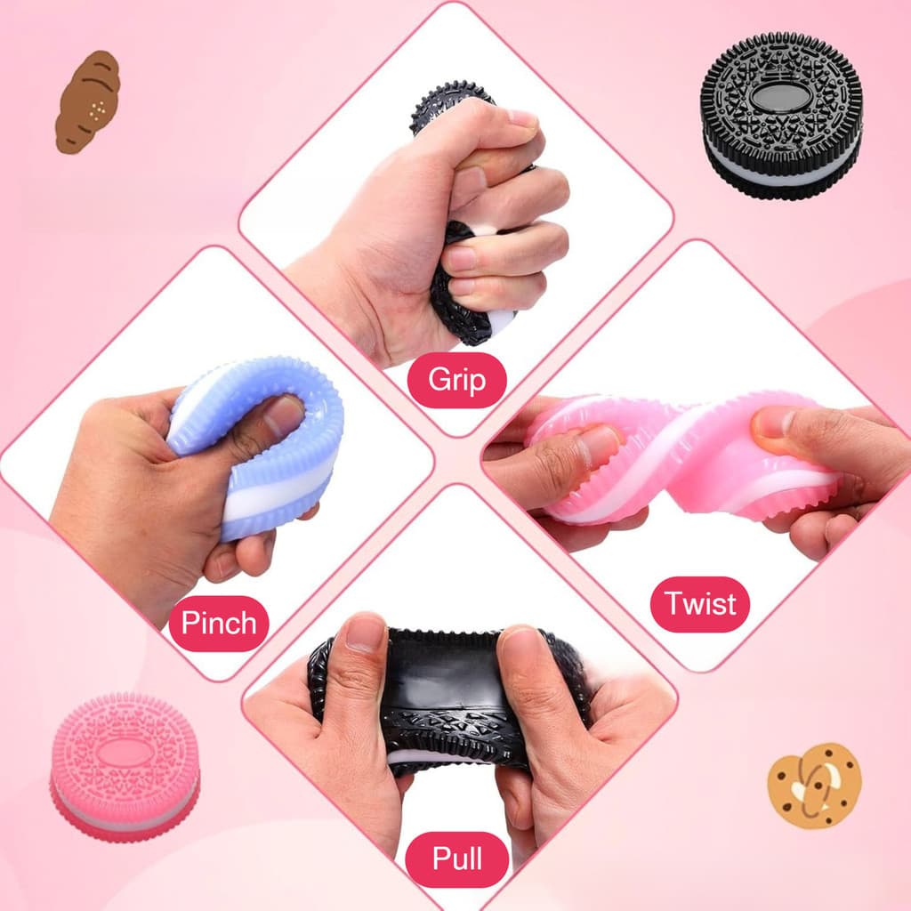 [Squishy Fun] Soft Clay Texture - Oreo Shape/Stress Relief/Squishy Toy