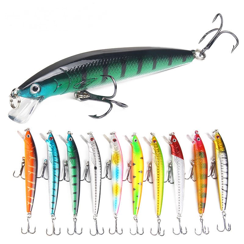 1 Pçs Japonês Minnow Iscas De Pesca Flutuante Isca Dura 95mm 7g Artificial Wobbler Crankbait Carpa Poleiro Equipamento