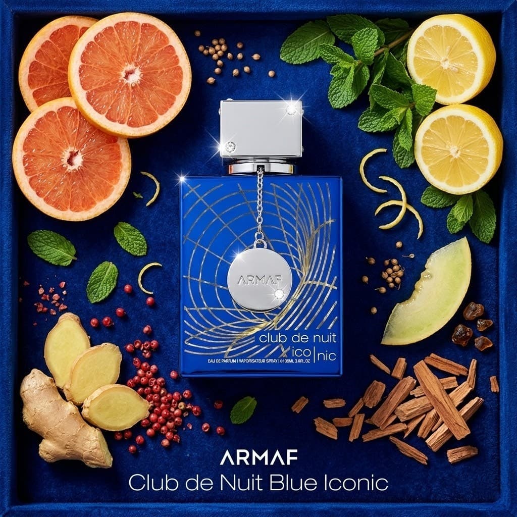 Armaf Club de Nuit Blue Iconic Colônia Masculina Importada EDP 105ml Original Sofisticado Projeção Forte Premium