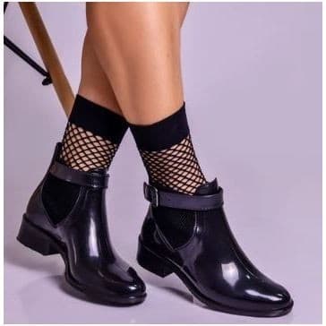 Bota feminina cano curto galocha de inverno para frio ou chuva impermeável