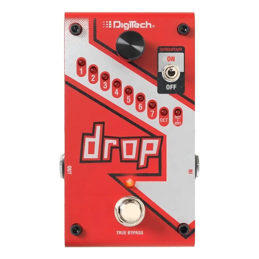 Pedal de efeito DigiTech The Drop Vermelho Com Fonte
