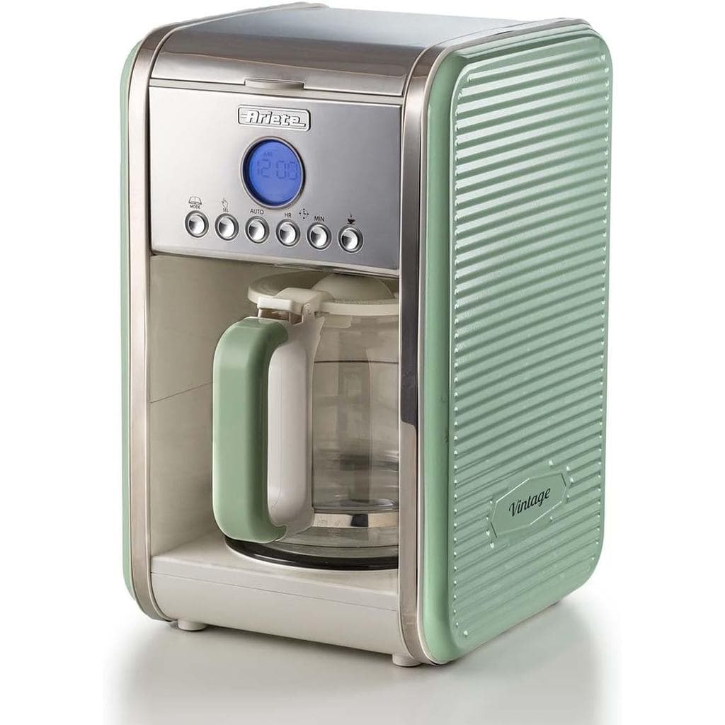 Cafeteira programável em inox Vintage com filtro verde 127V