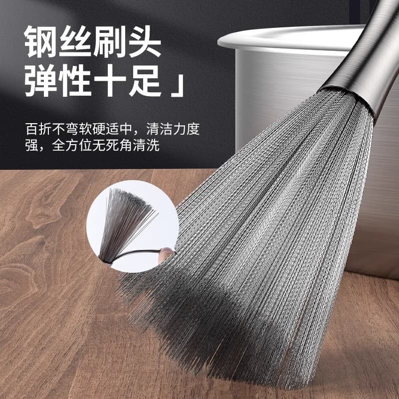 Escova de aço inoxidável para uso doméstico, escova para limpeza de utensílios de cozinha e cafeteria, escova de lavar l