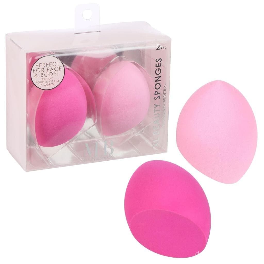 Conjunto de 2 Esponjas de Maquiagem XL Rosa - Blender de Beleza Profissional |   Esponja de Maquiagem Profissional para