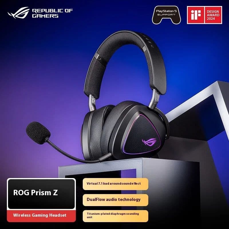 Fones De Ouvido Sem Fio Para Jogos ASUS ROG Delta 2 7.1 Surround Speednova Baixa Latência