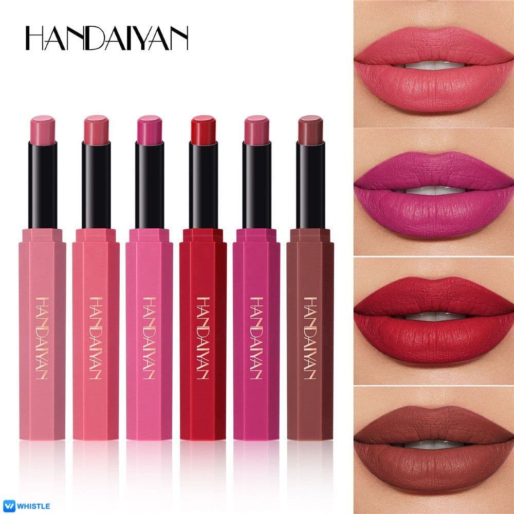 Batons HANDAIYAN que iluminam a tez, o lábio superior se adapta bem, batom fácil de aplicar, gloss labial não