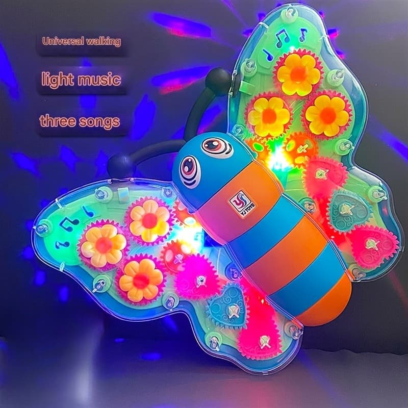 Brinquedos Interativos para Crianças, Brinquedos de Borboleta com Luz e Música, Brinquedos Interativos Eletrônicos em Fo