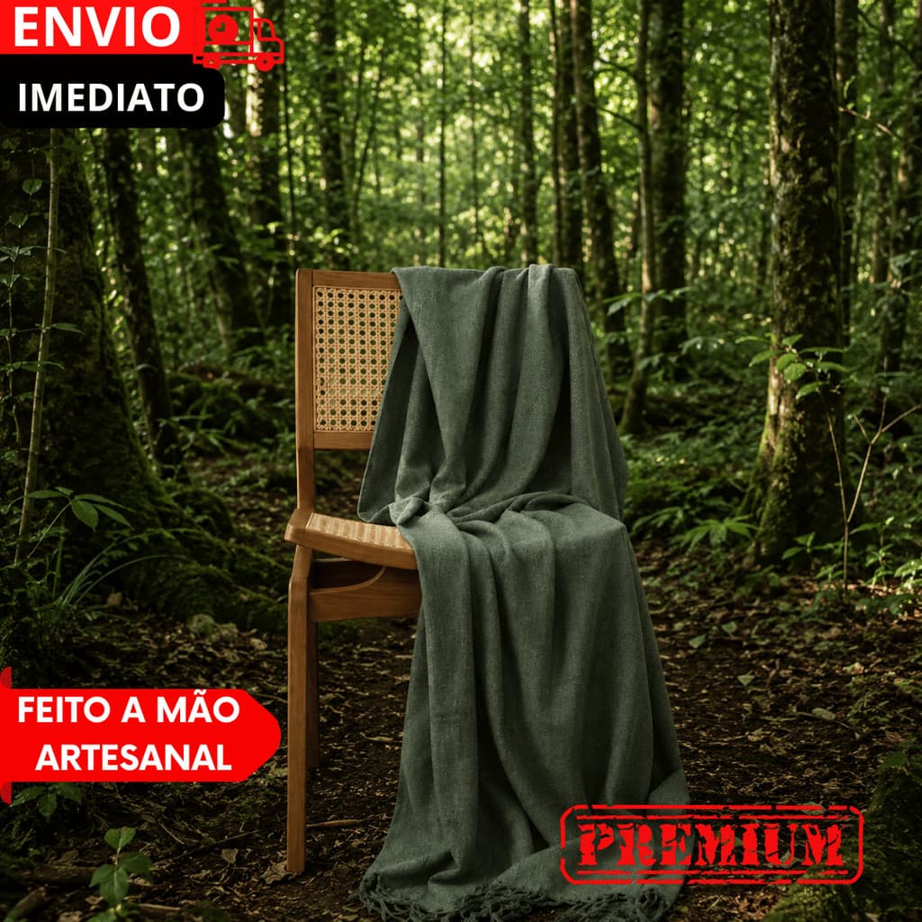 Manta Para Sofá GG e Peseira De Cama Terracota E Cru Detalhe Cores Variadas