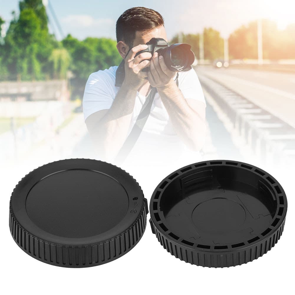 2 pçs preto universal dslr câmera lente capa traseira para nikon z6 z7 e z montagem câmeras