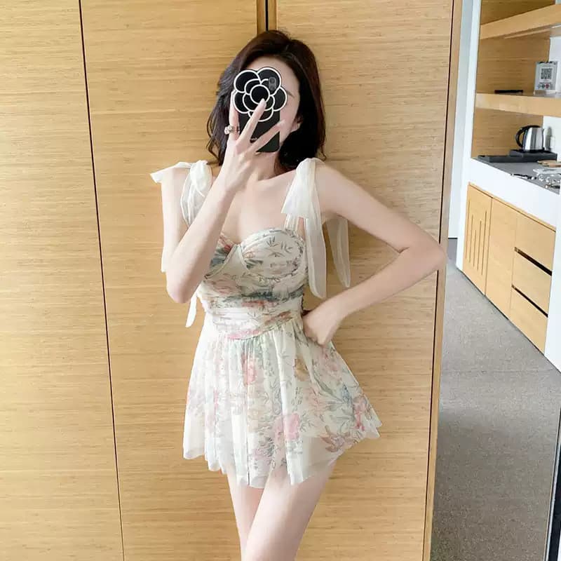 Novo maiô de uma peça com cadarço feminino High-End estilo fada maiô moda primavera quente maiô