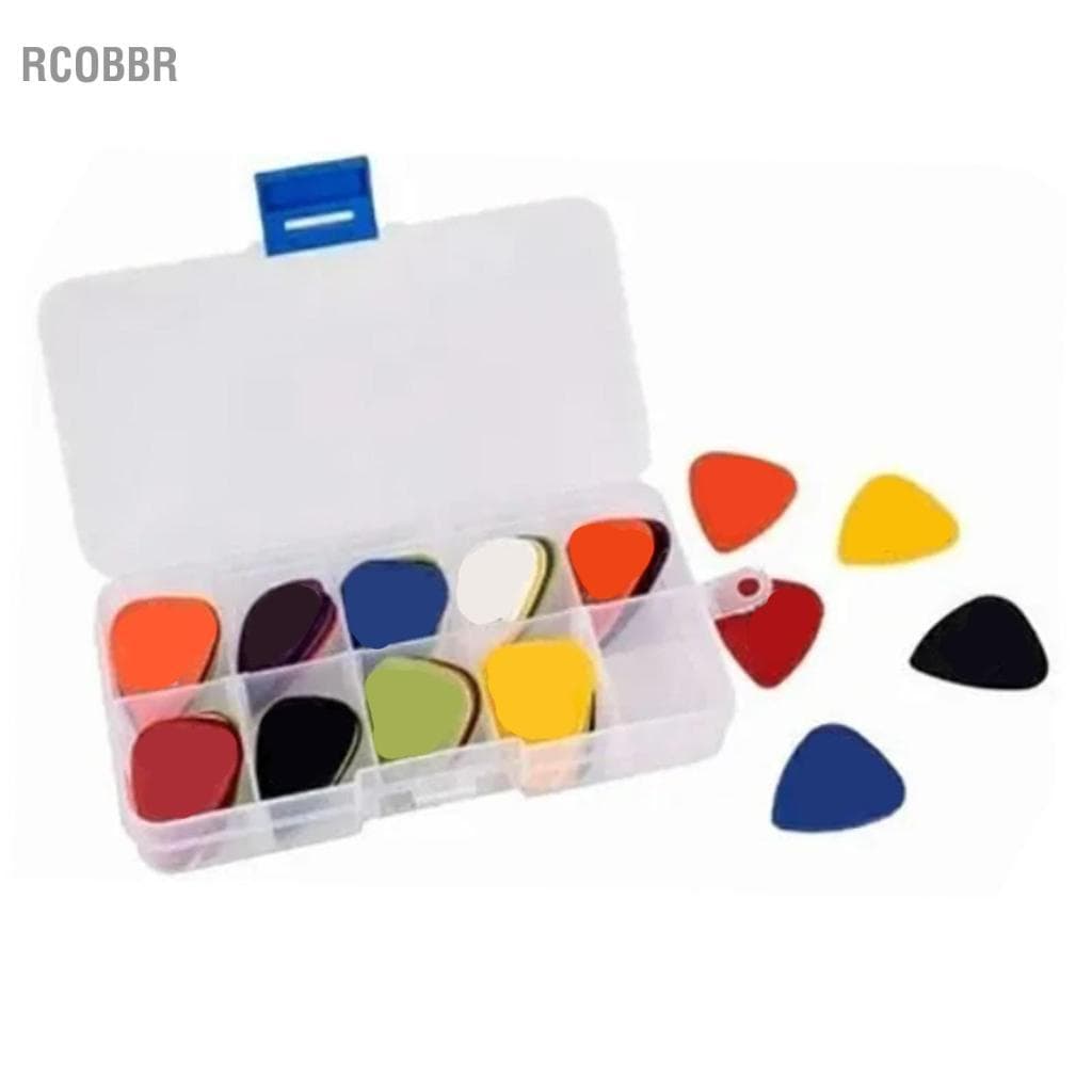 Rcobbr Conjunto de palhetas para guitarra folk 50 unidades, prático e confortável, kit de espelho com acabamento fosco