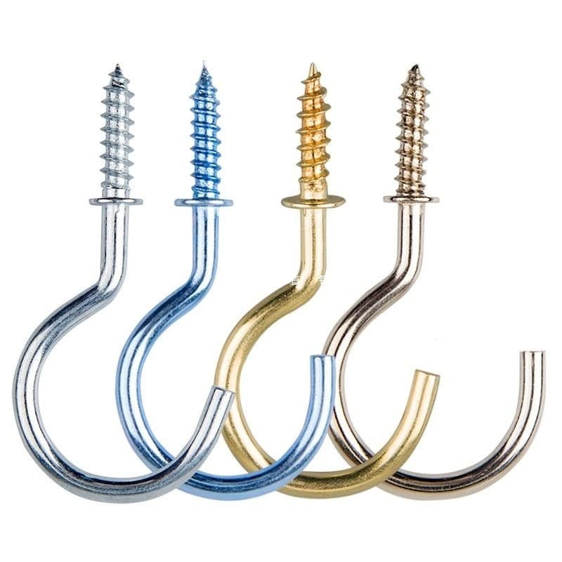 Mini gancho de metal, gancho de parafuso resistente, gancho autotravante forte para vasos de flores, copos, lanternas e