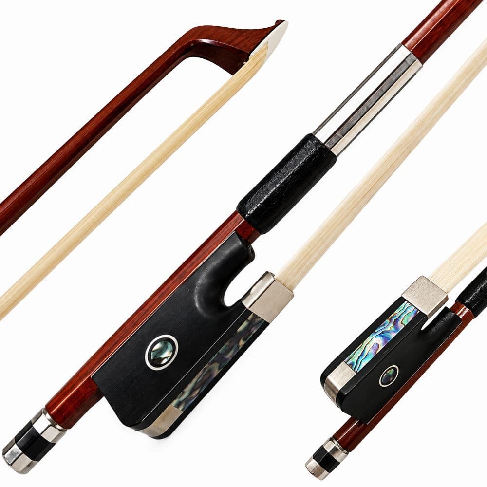 Arco Violoncelo Cello 4/4 Pernambuco Pau Brasil Crina Animal Genuína Talão Ébano Marinos