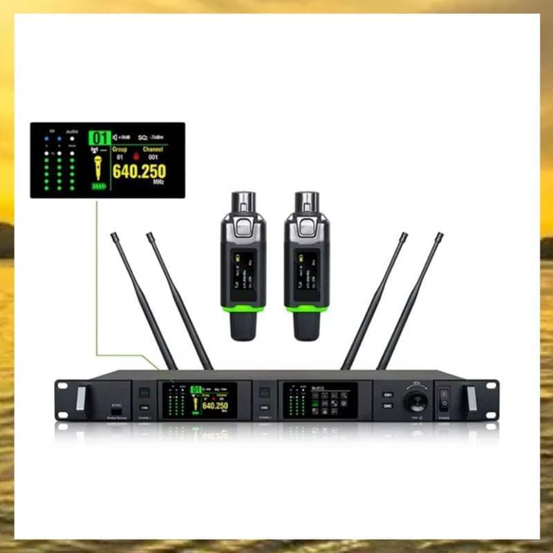 (Vko) Condensador Dinâmico Universal Sem Fio Microfone Conversor Transmissor Receptor 48V/5V Sistema