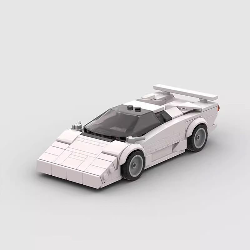 Supercarro MOC Compatível com Lego, Conjunto de Brinquedos de Carros Interligados, Modelo de Presente para Meninos, 317