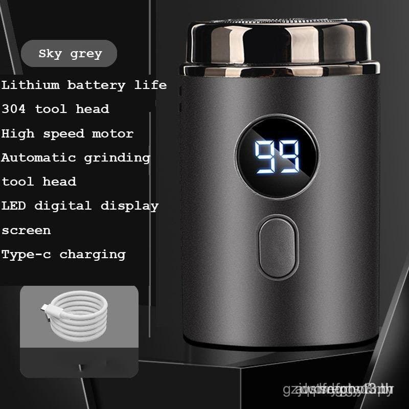 Mini Barbeador Elétrico Portátil Sem Fio à Prova d'Água IPX7 com Carregamento Tipo-C, Conveniente para Uso Doméstico