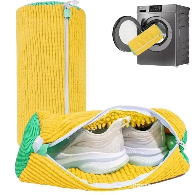Saco para lavar sapatos, embalagem individual, saco de malha com zíper reutilizável e durável para limpeza de sapatos, s