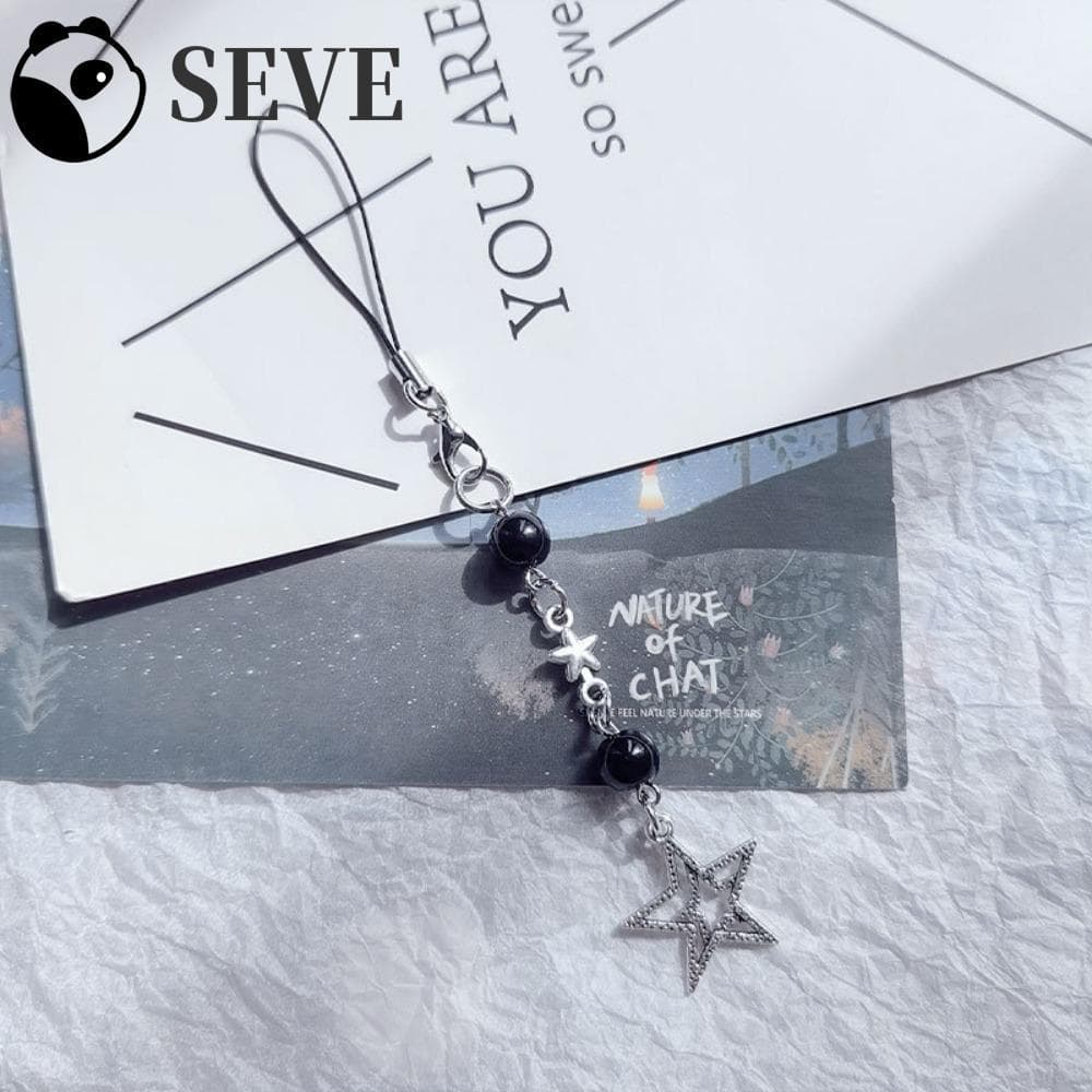 Corrente De Telefone Estrela SEVE Y2K , Pingente Com Cordão De Chave Y2K Amuletos , Elegante Contas