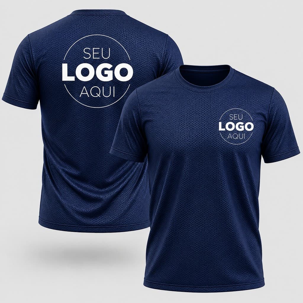 KIT 5 Camisetas Personalizadas Dry Fit Uv com Sua Logo ou Estampa Preferida