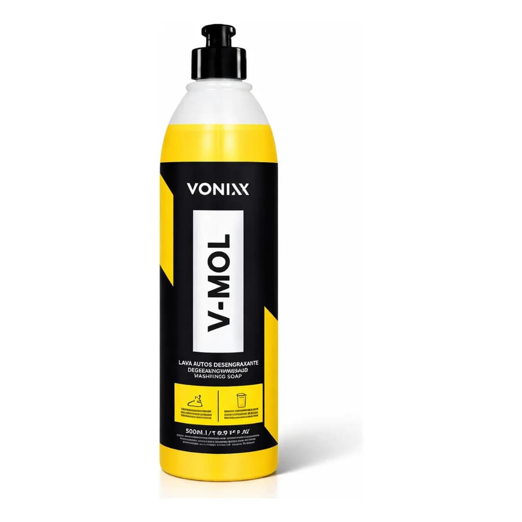 V Mol Shampoo Lava Autos Desengraxante Pesado 500ml Vonixx Estética Automotiva Remoção de Sujeira Concentrado