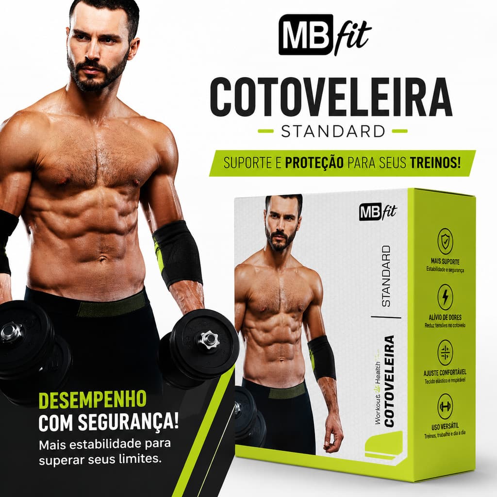 Cotoveleira Esportiva Elástica Standard Academia Musculação